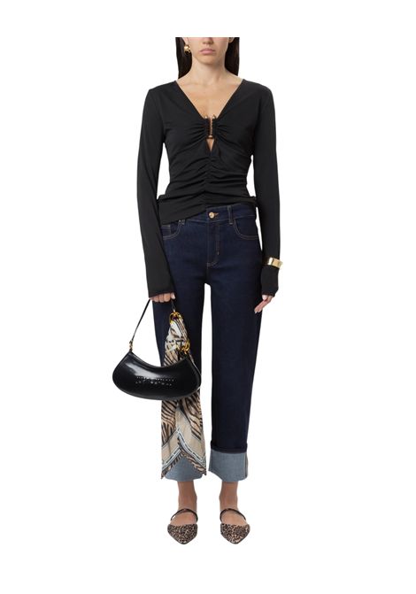 Jeans con logo ricamato al taschino JUST CAVALLI | Pantaloni | 78PAB5L1 CDWFR904